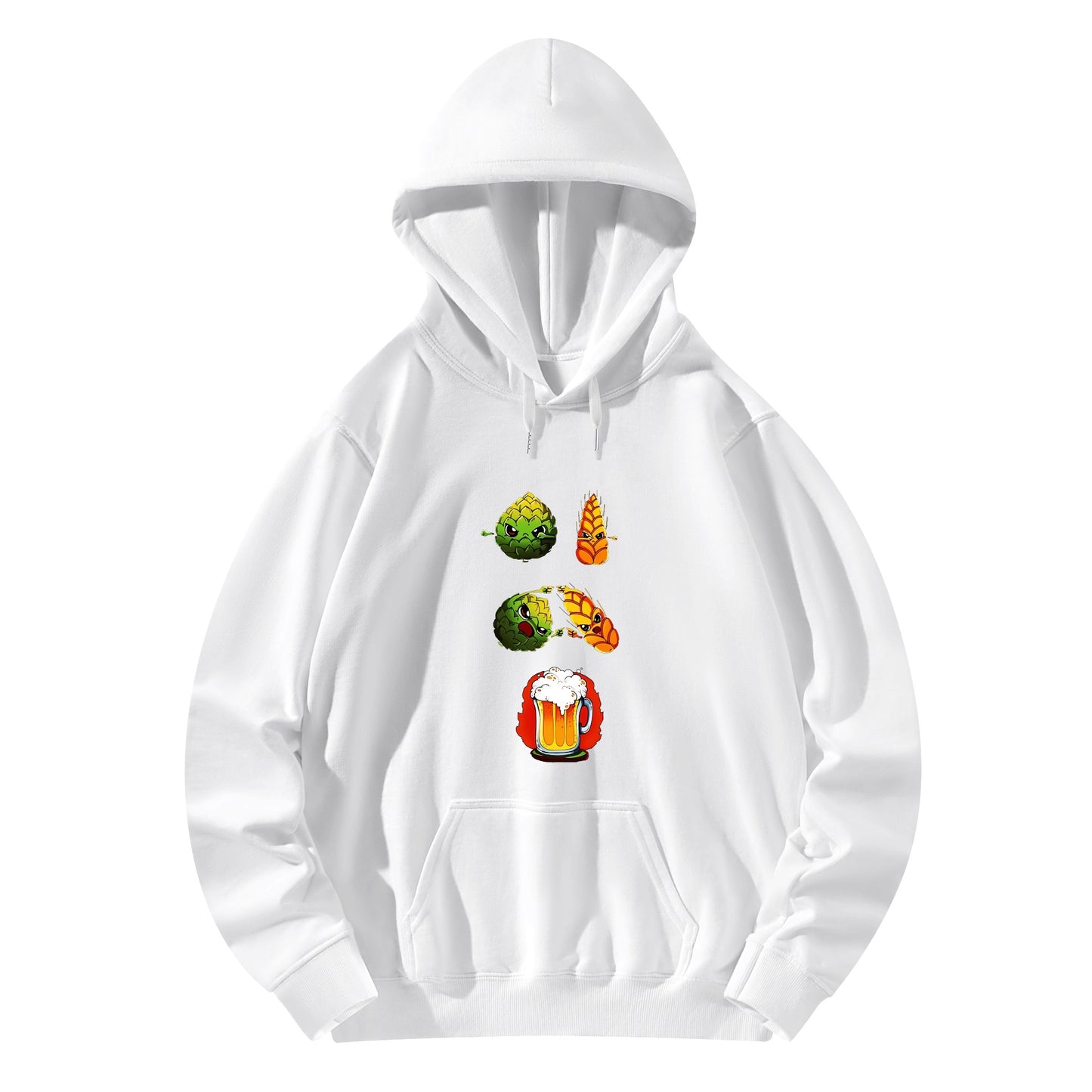 Hoodie Cotton hops plus wheat equals beer, satire DBZ DrinkandArt