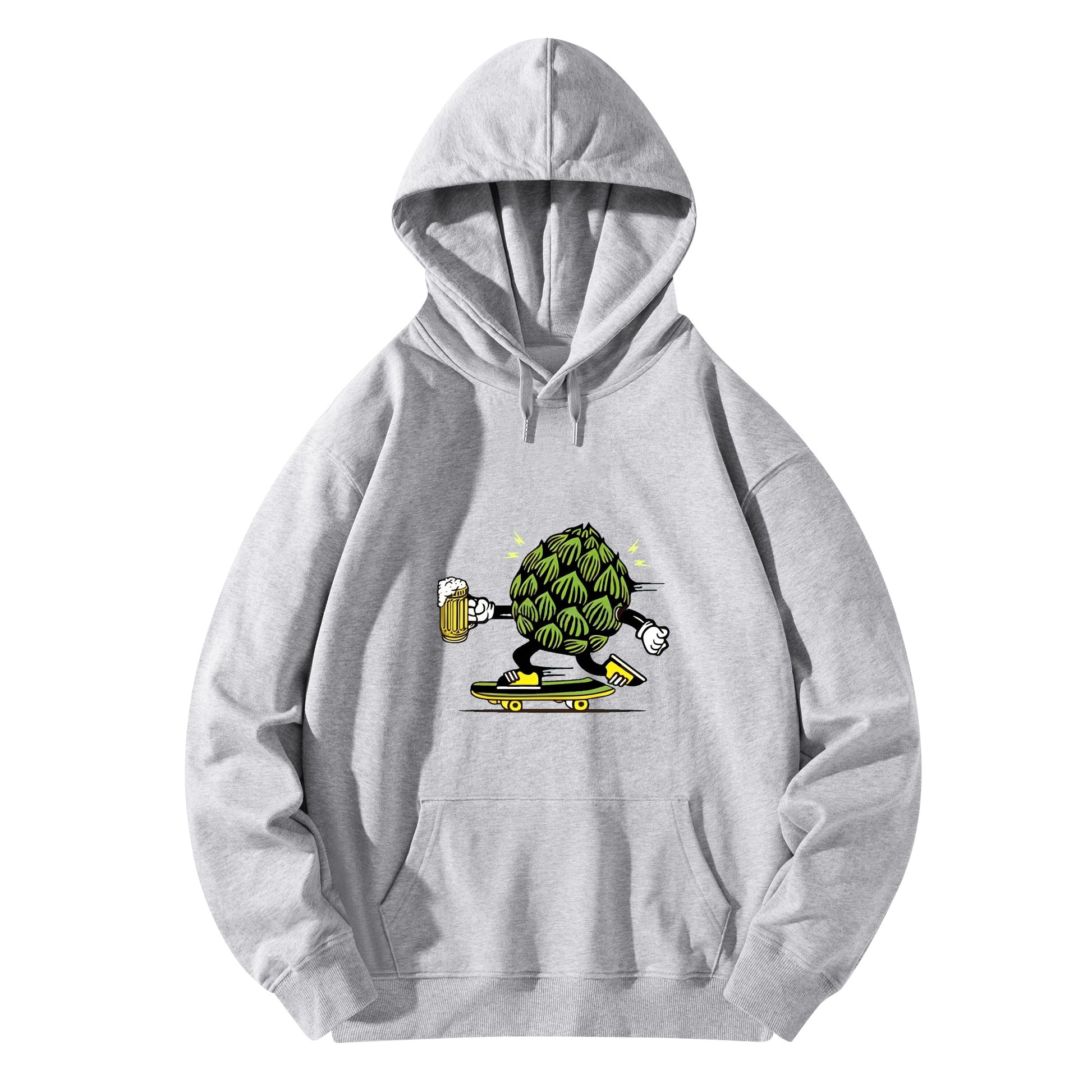 Hoodie Cotton skater hops beer funny DrinkandArt