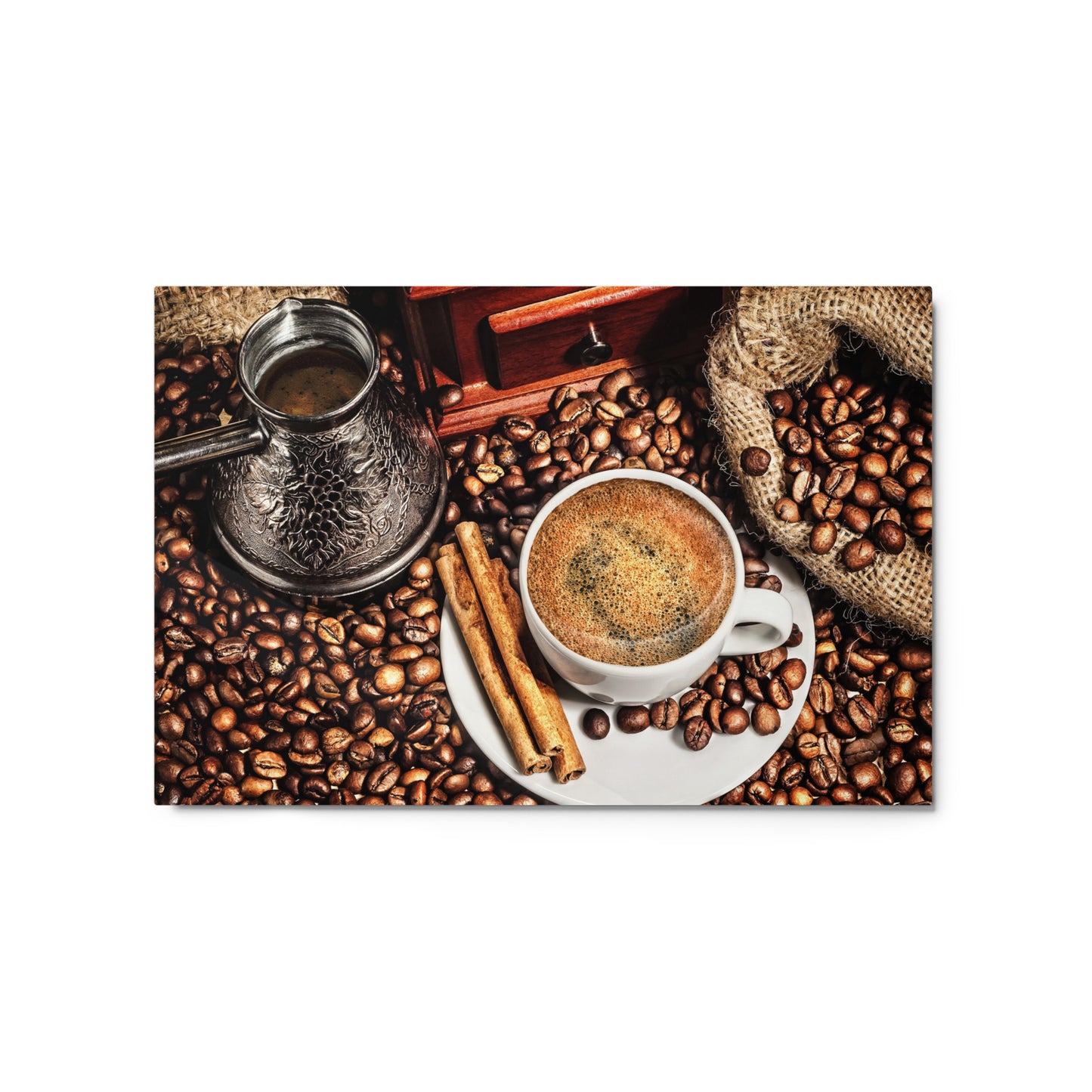 Metal prints Coffee Cinnamon DrinkandArt