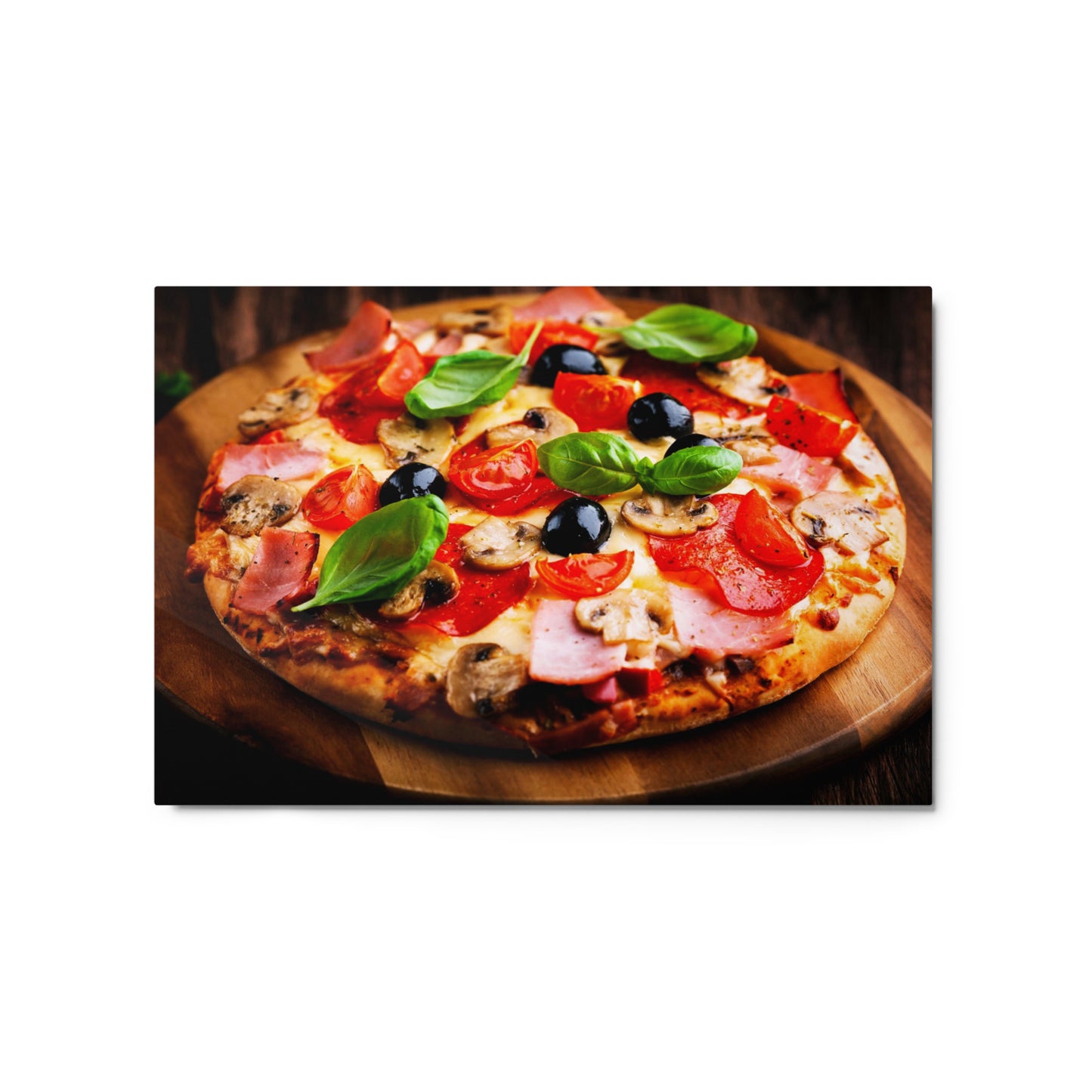 Metal prints Pizza DrinkandArt