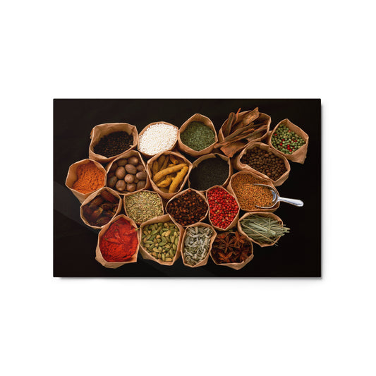 Metal prints Spices wholesale DrinkandArt