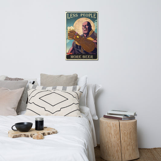 Metal prints Thanos less people more beer DrinkandArt