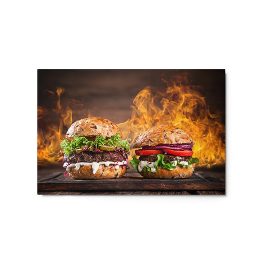 Metal prints bbq burgers DrinkandArt