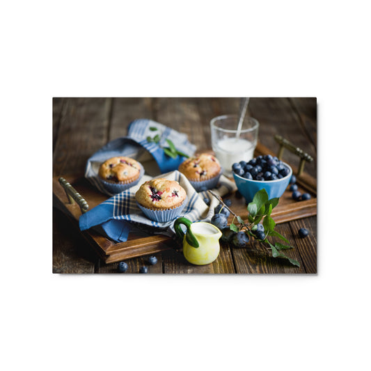 Metal prints blueberry muffins DrinkandArt