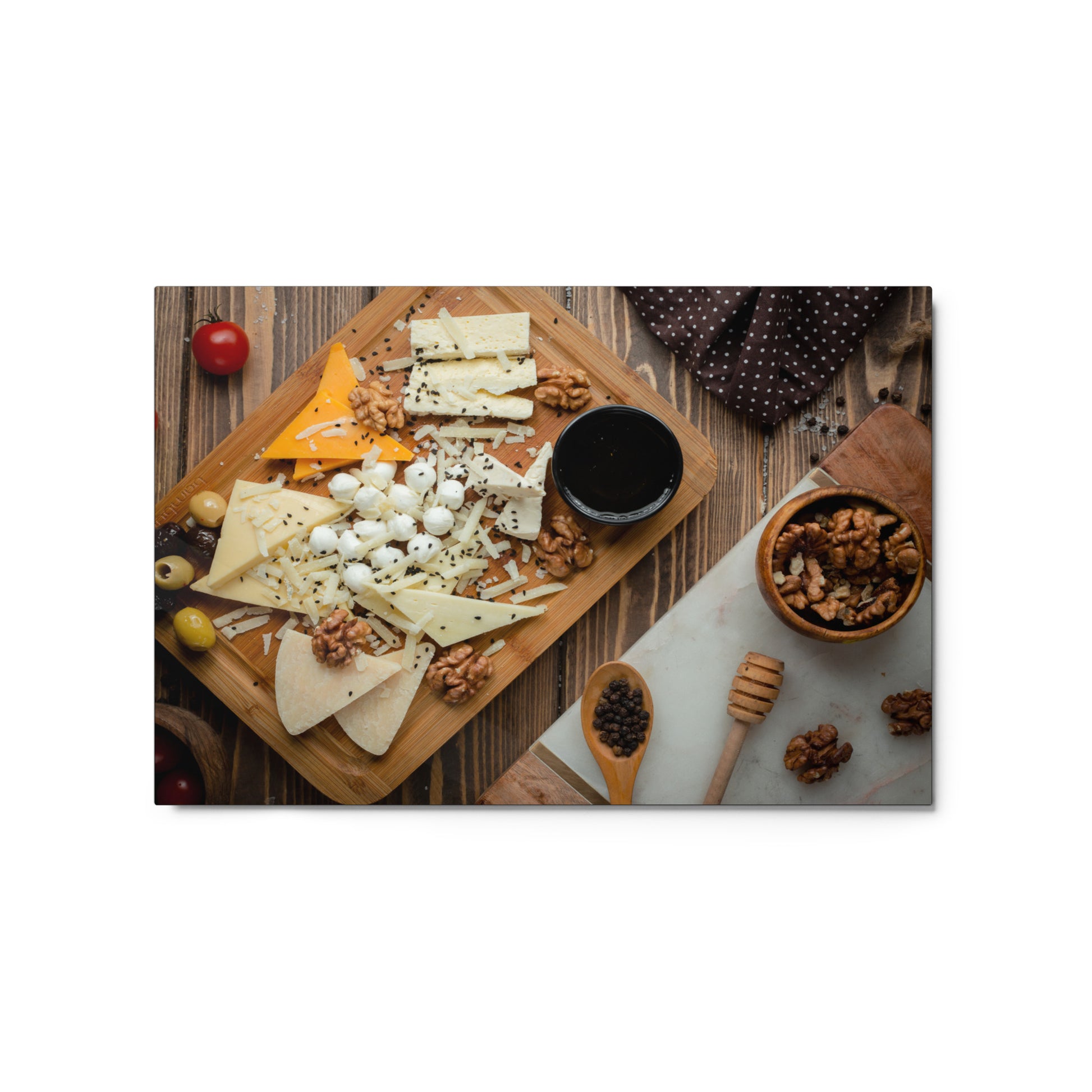 Metal prints cheese and nuts DrinkandArt