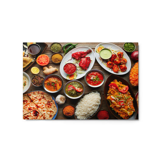 Metal prints indian food DrinkandArt