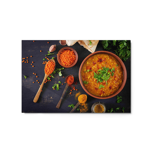 Metal prints lentil soup DrinkandArt