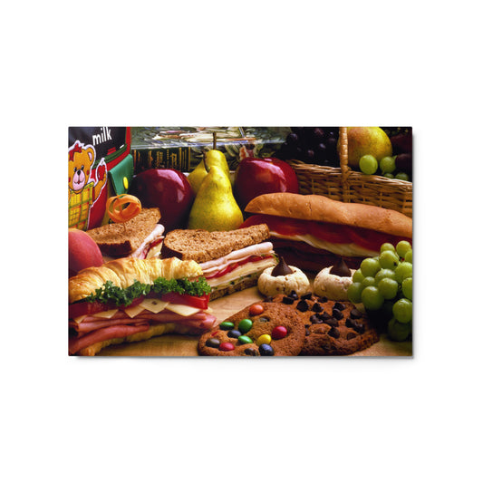 Metal prints sandwiches fruit cookies DrinkandArt