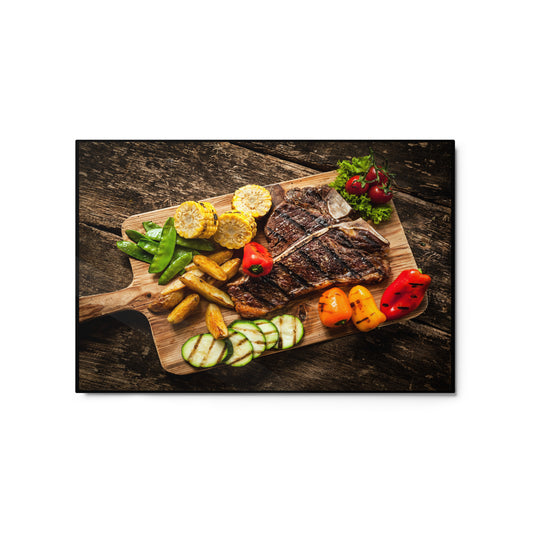 Metal prints t-bone steak DrinkandArt