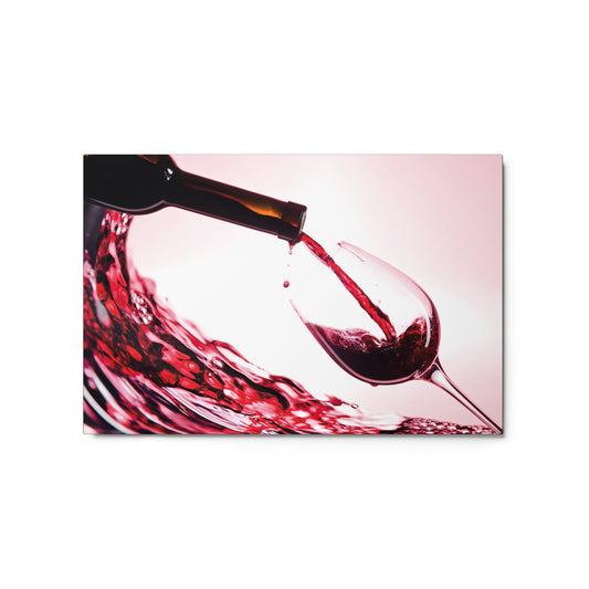 Metal prints wine splash art DrinkandArt