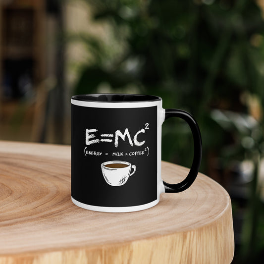Mug with Color Inside E=MC2 DrinkandArt