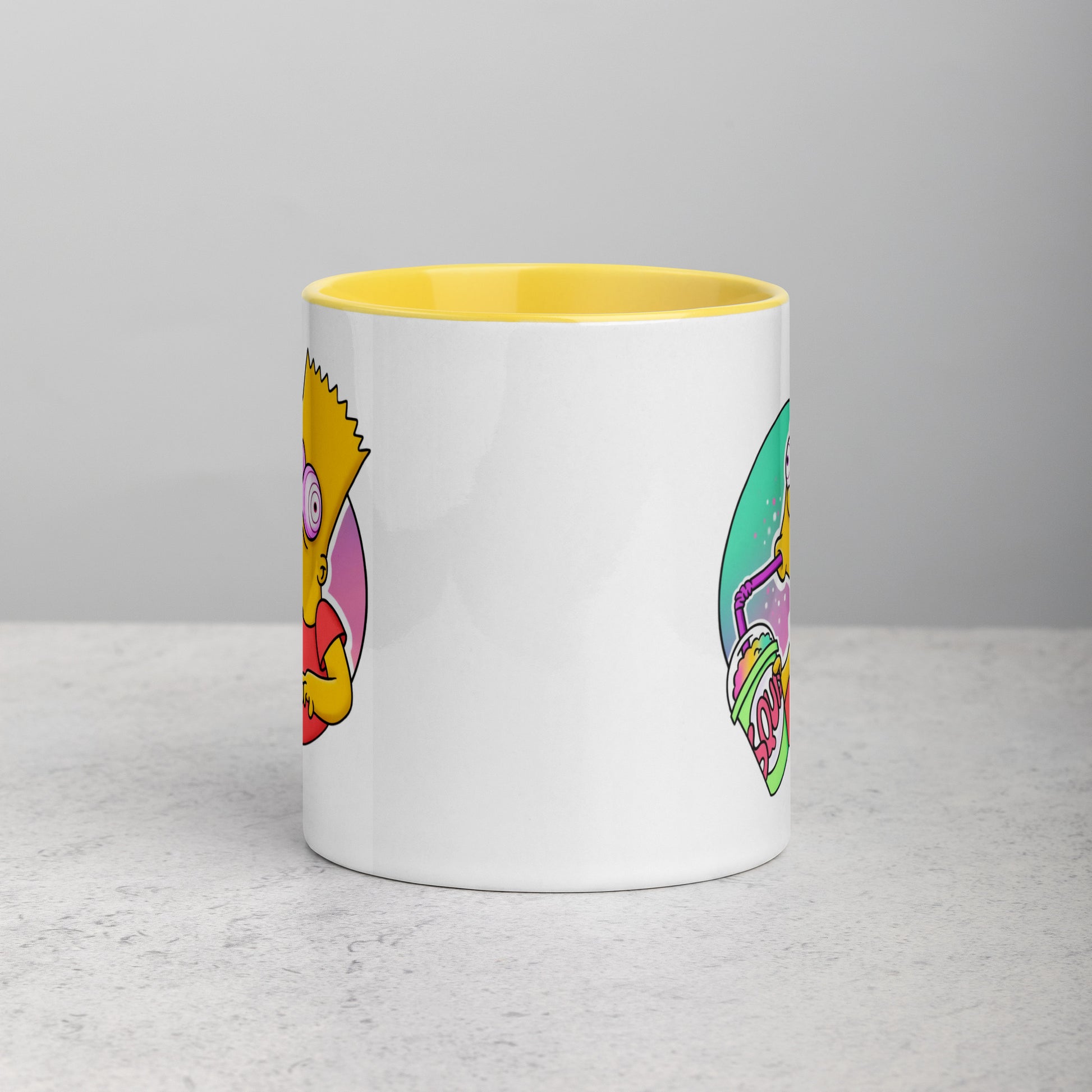 Mug with Color Inside bart simpson DrinkandArt