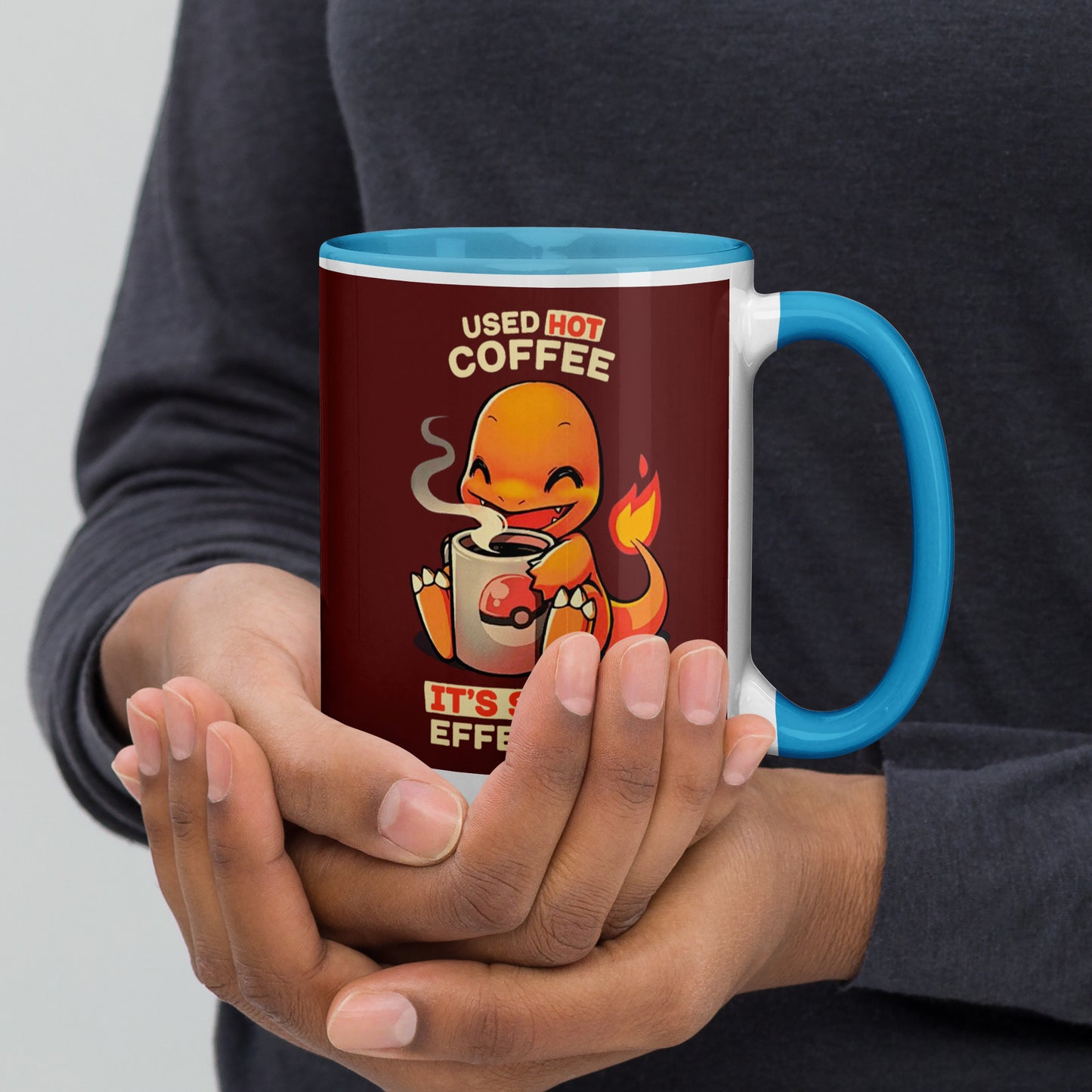 Mug with Color Inside charmander coffee DrinkandArt