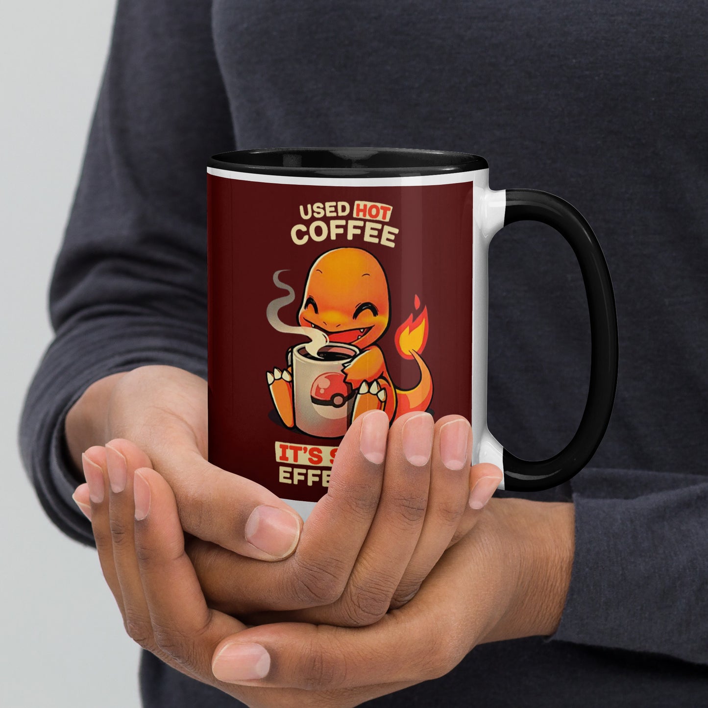 Mug with Color Inside charmander coffee DrinkandArt