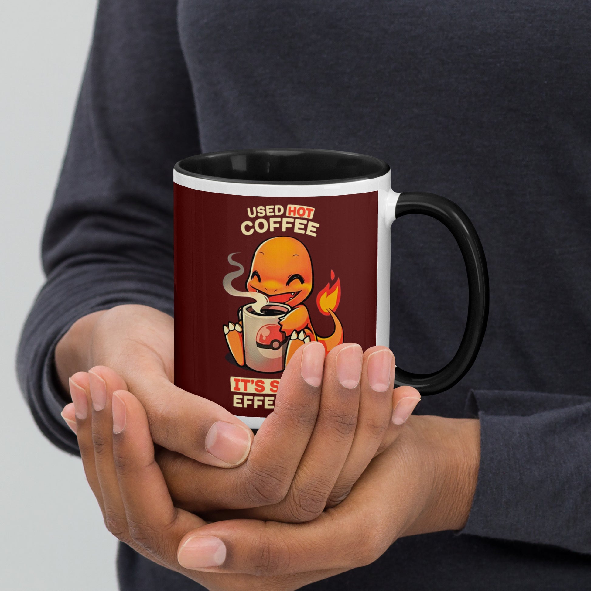 Mug with Color Inside charmander coffee DrinkandArt