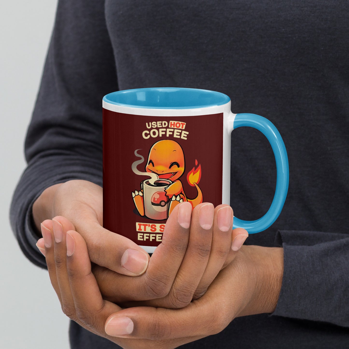 Mug with Color Inside charmander coffee DrinkandArt