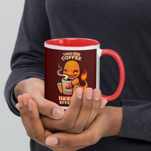 Mug with Color Inside charmander coffee DrinkandArt