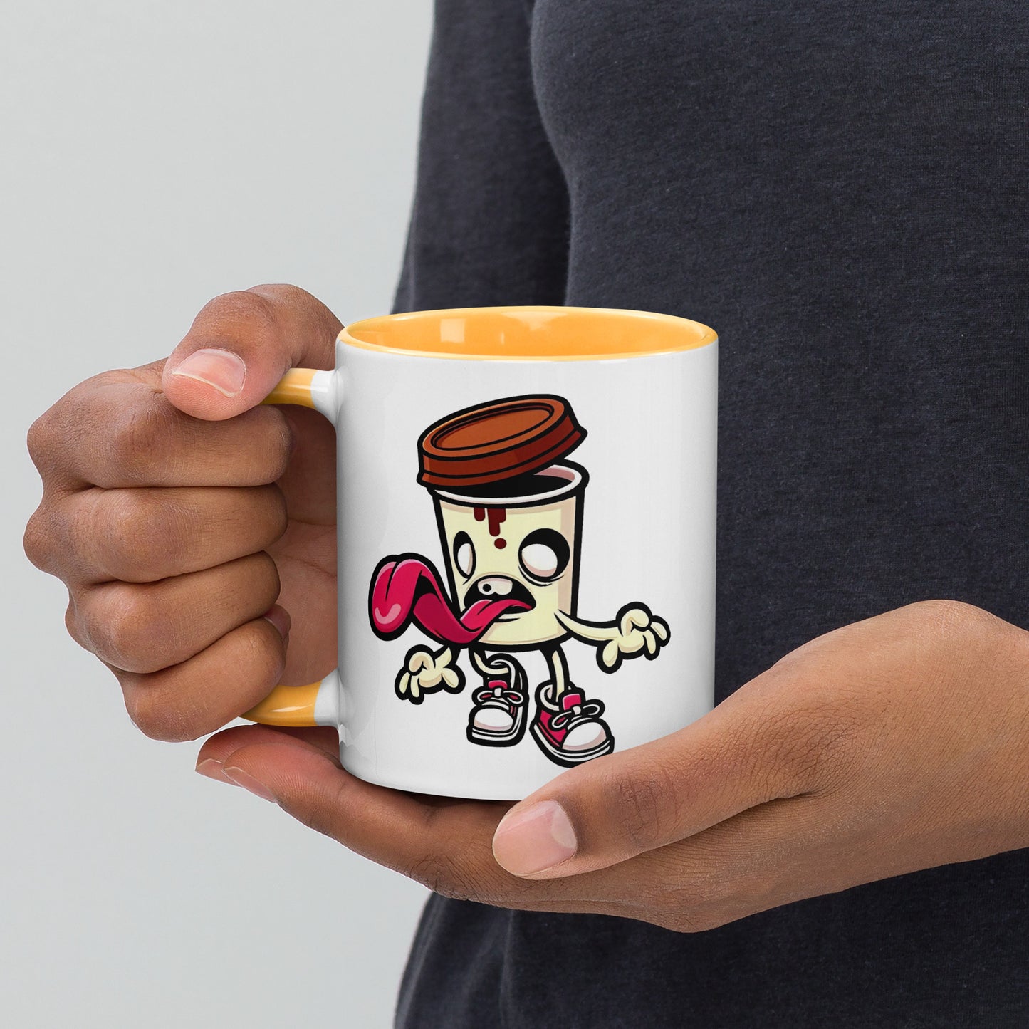 Mug with Color Inside coffee zombie DrinkandArt