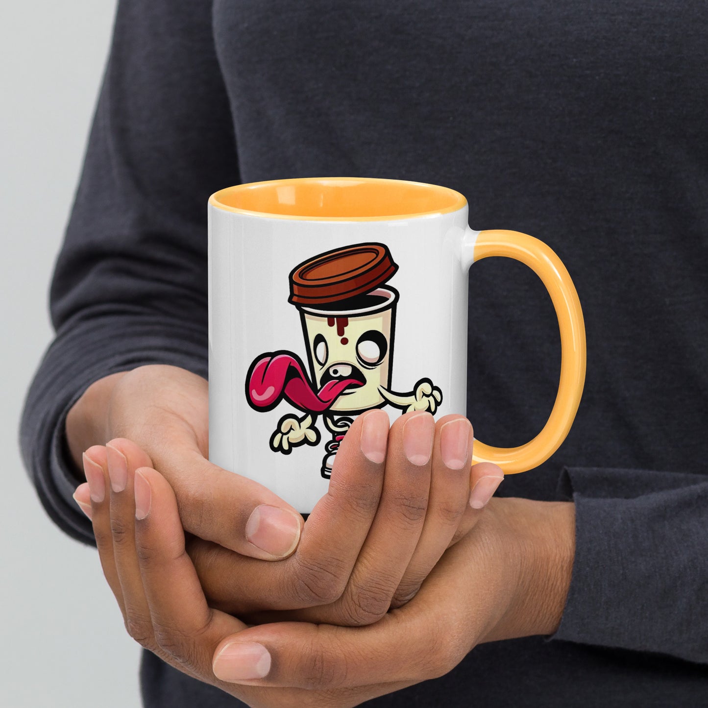 Mug with Color Inside coffee zombie DrinkandArt