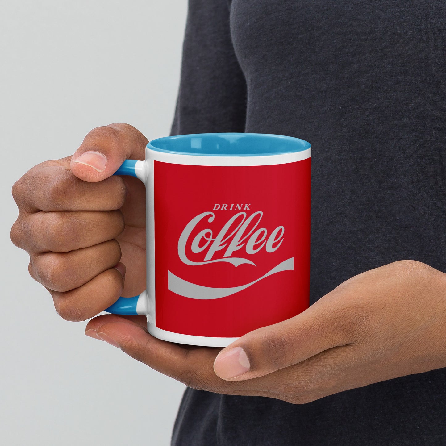 Mug with Color Inside drink coffee (coke ) DrinkandArt