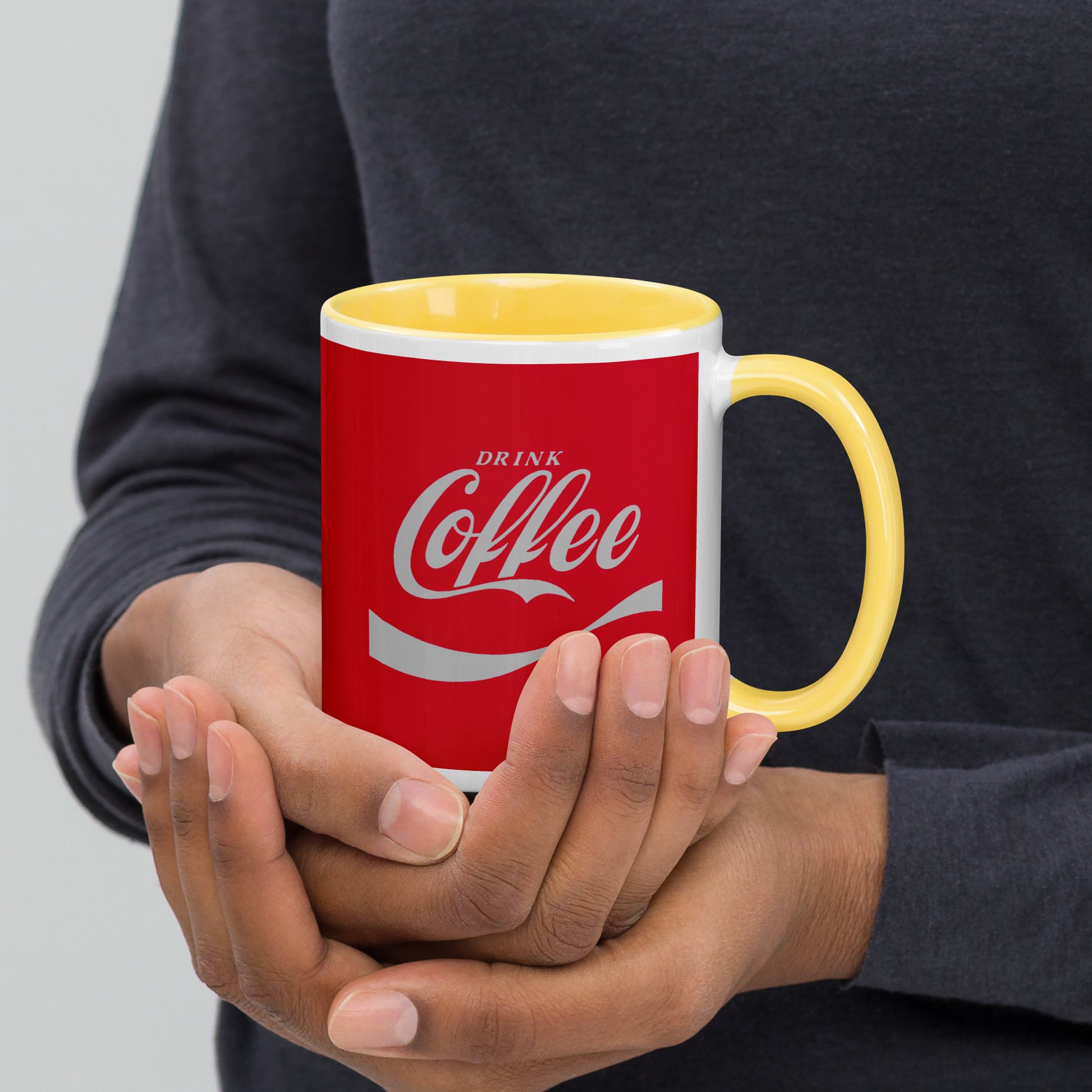 Mug with Color Inside drink coffee (coke ) DrinkandArt