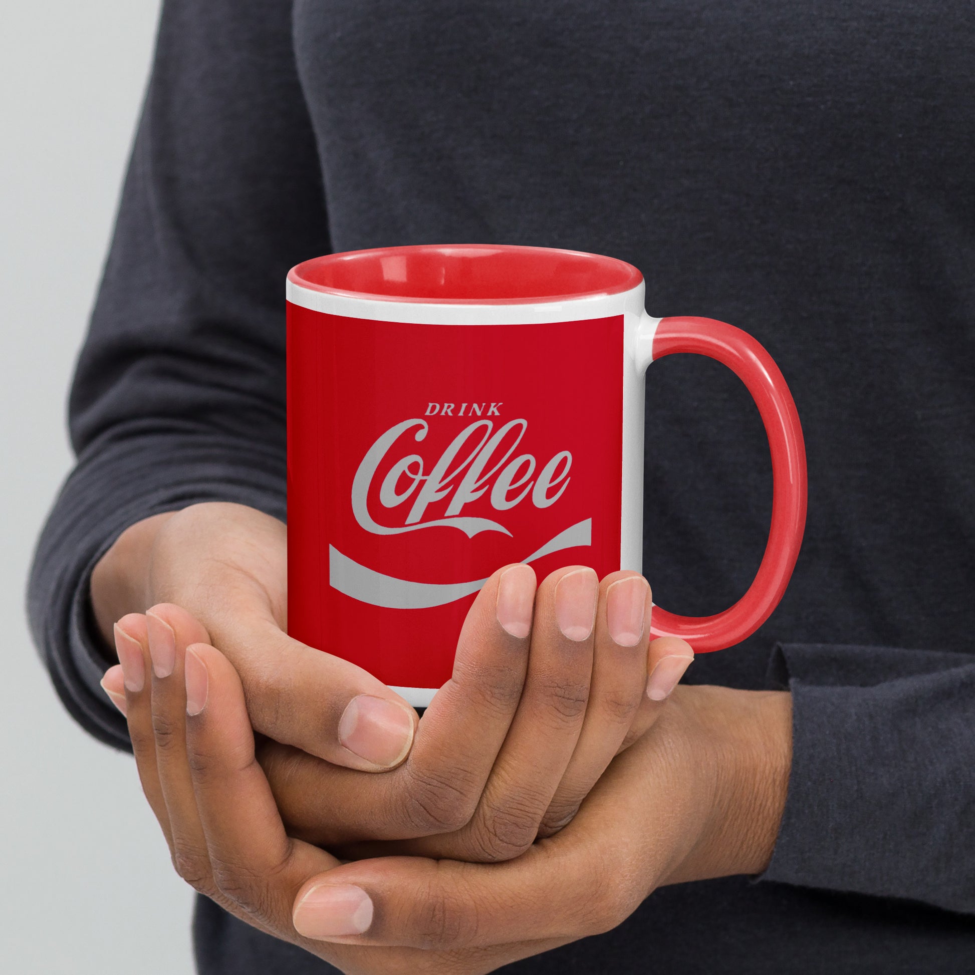 Mug with Color Inside drink coffee (coke ) DrinkandArt