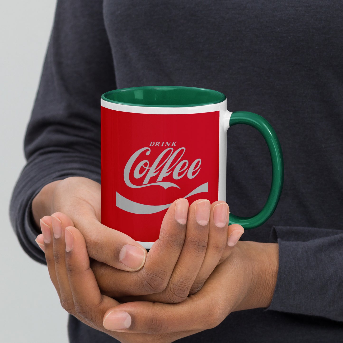 Mug with Color Inside drink coffee (coke ) DrinkandArt