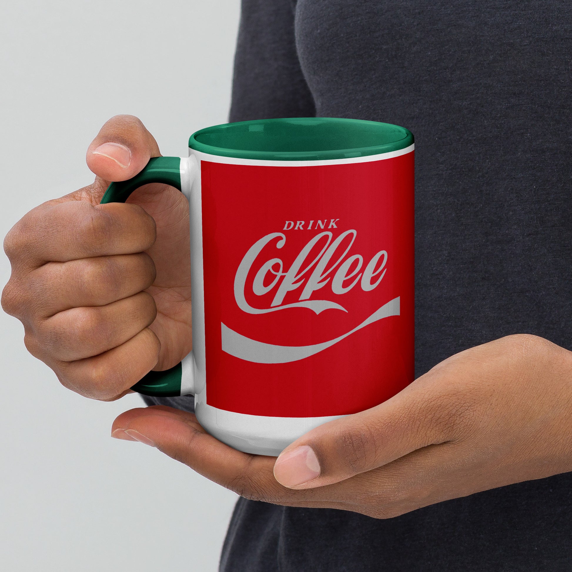 Mug with Color Inside drink coffee (coke ) DrinkandArt