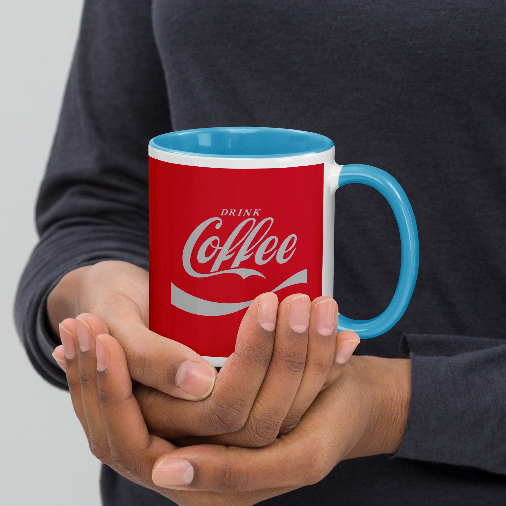 Mug with Color Inside drink coffee (coke ) DrinkandArt