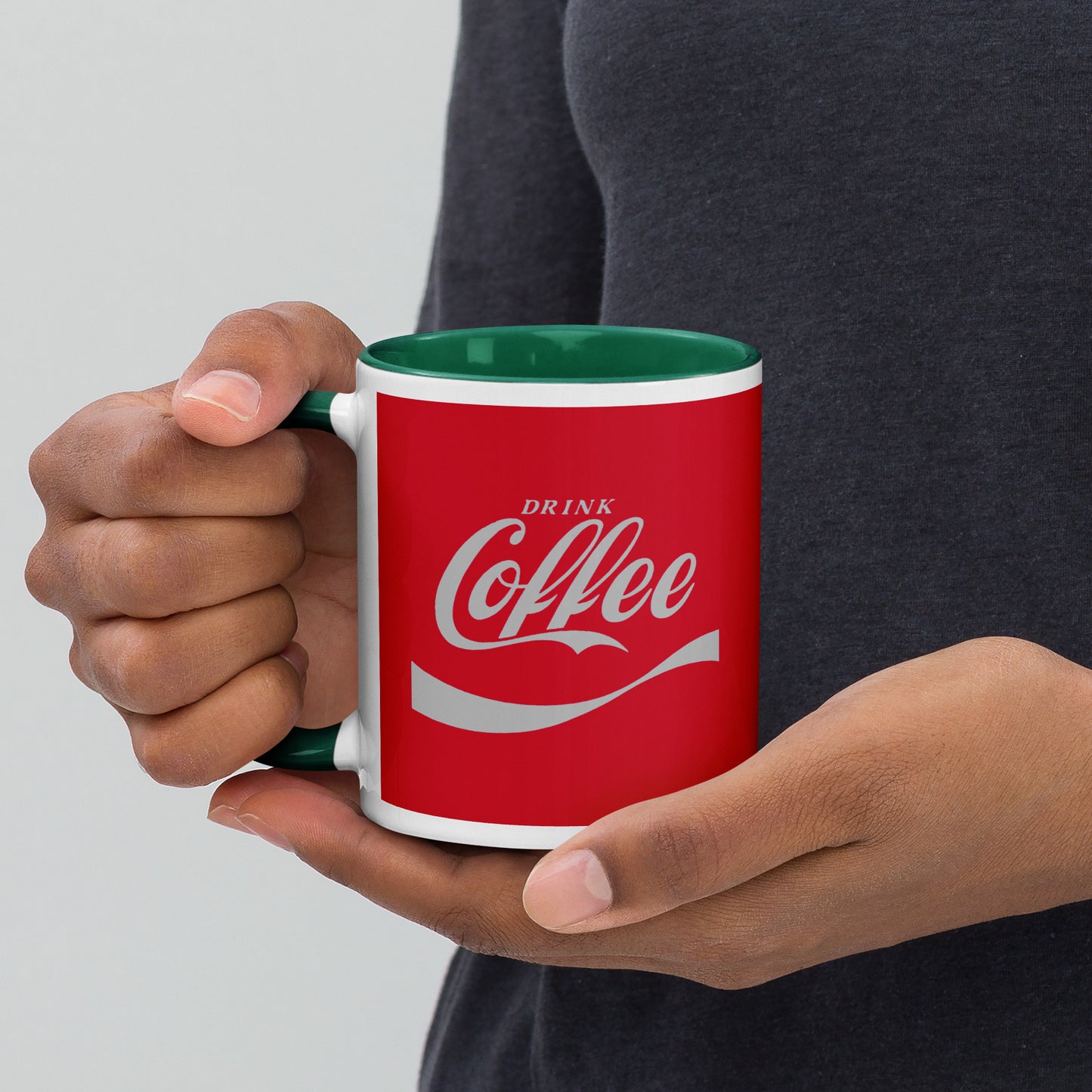 Mug with Color Inside drink coffee (coke ) DrinkandArt