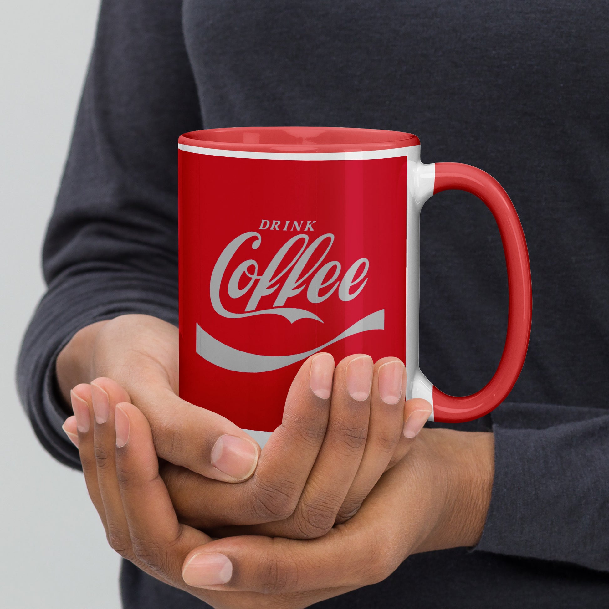 Mug with Color Inside drink coffee (coke ) DrinkandArt