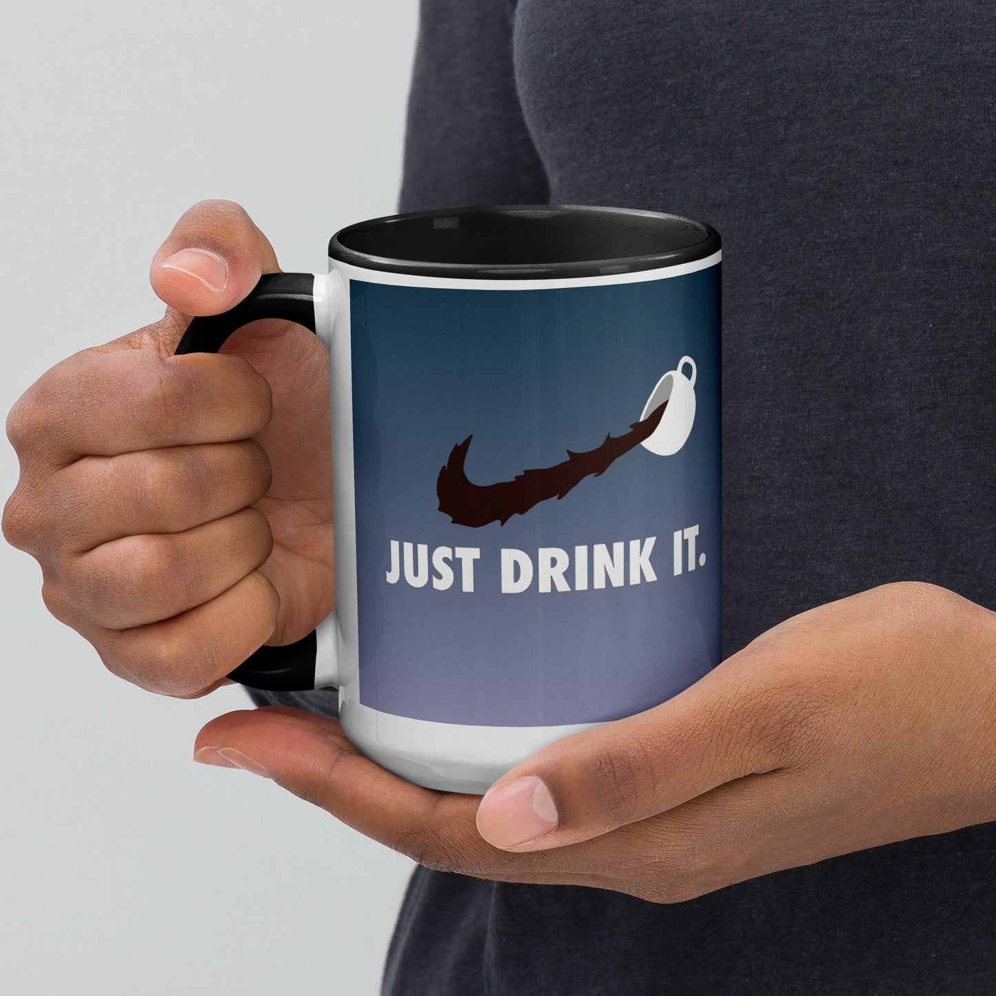 Mug with Color Inside just drink it. DrinkandArt