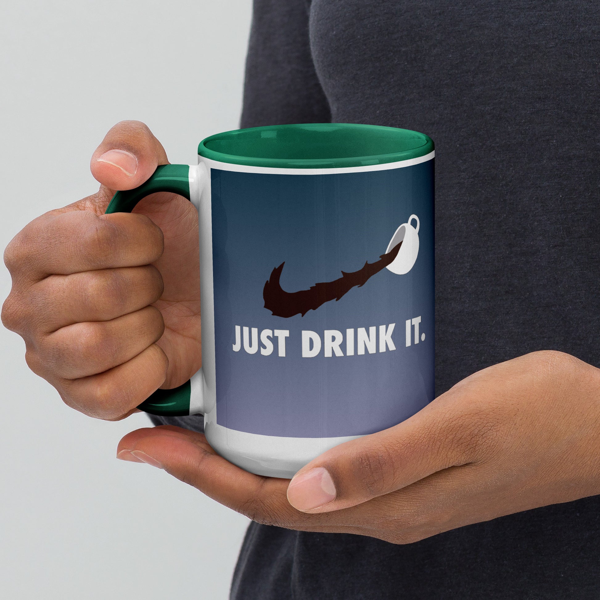 Mug with Color Inside just drink it. DrinkandArt