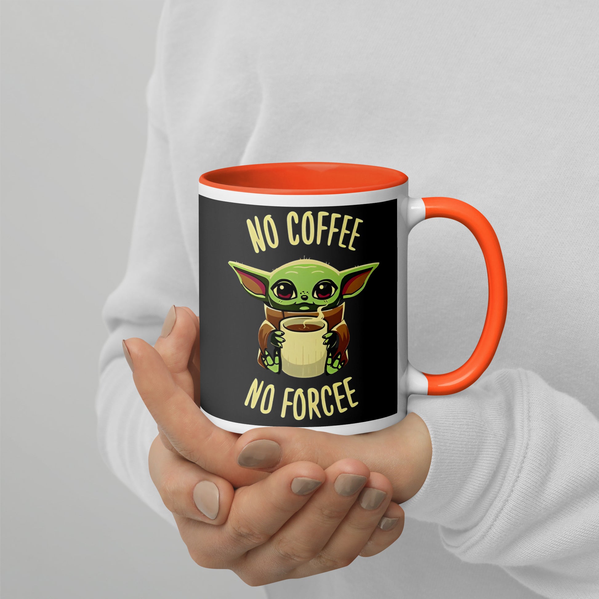 Mug with Color Inside no coffe no forcee DrinkandArt