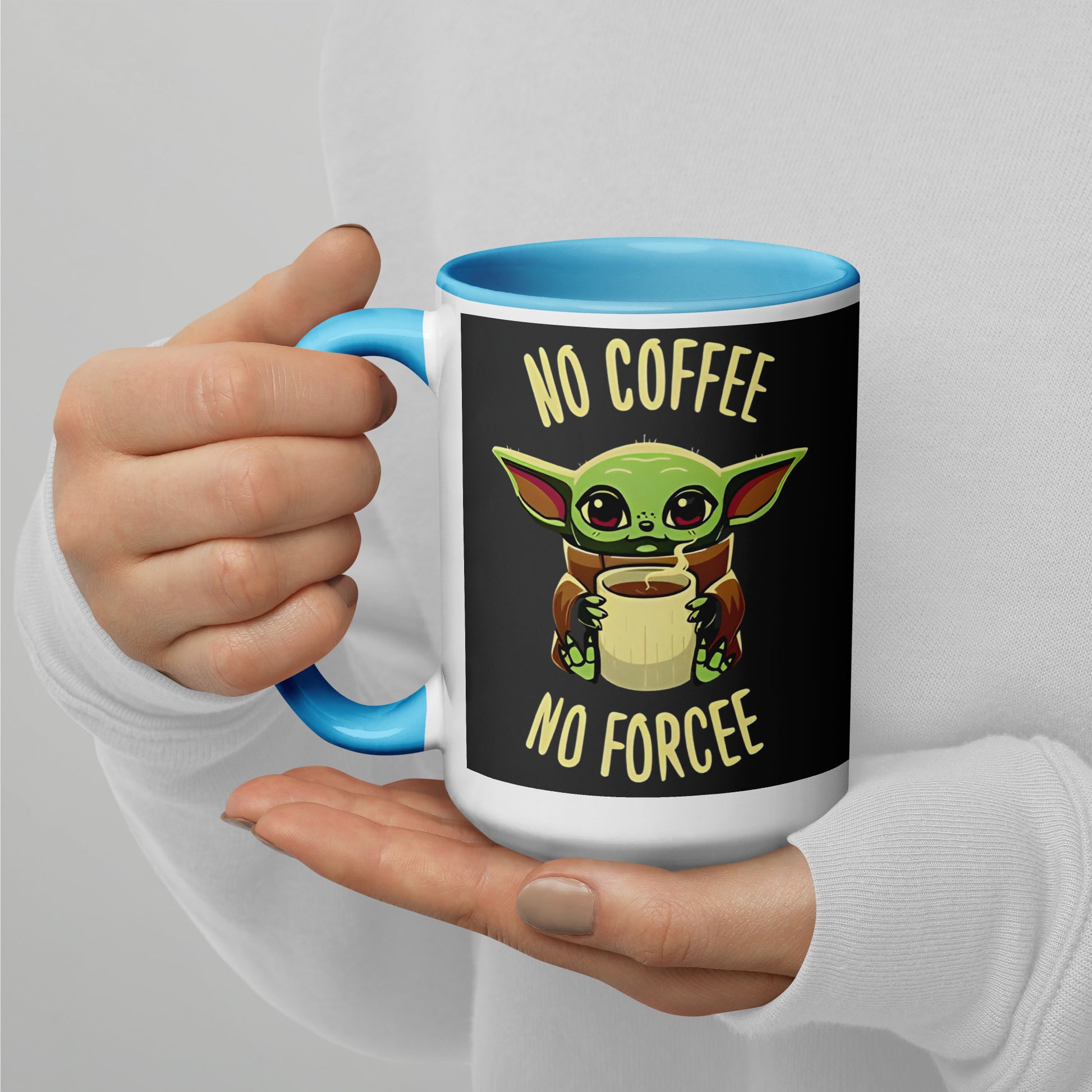 Mug with Color Inside no coffe no forcee DrinkandArt