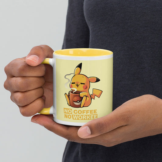 Mug with Color Inside pikachu coffee DrinkandArt