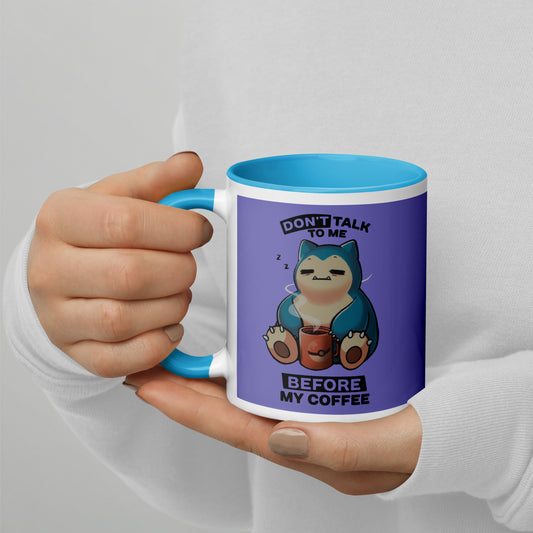 Mug with Color Inside snorlax coffee DrinkandArt
