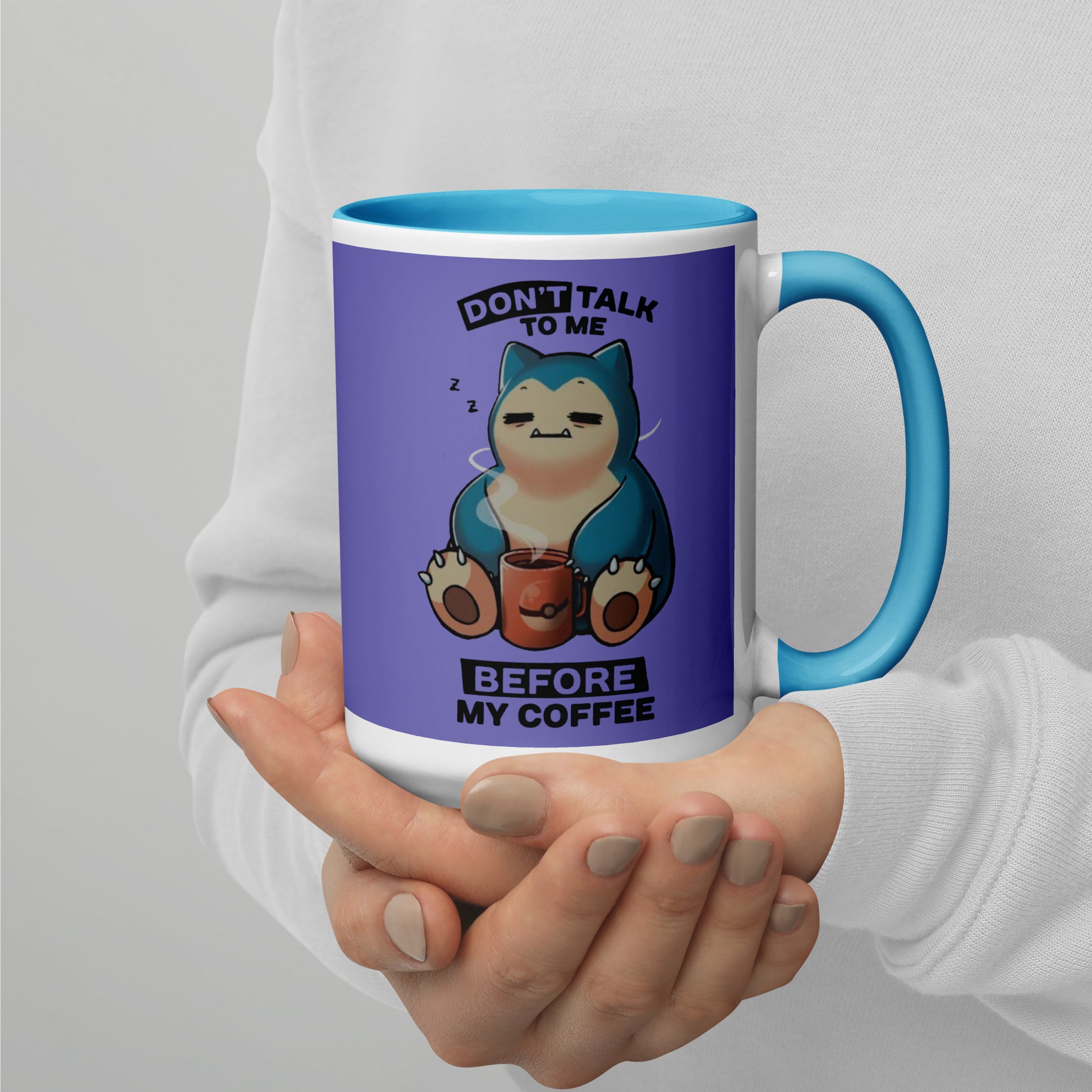 Mug with Color Inside snorlax coffee DrinkandArt