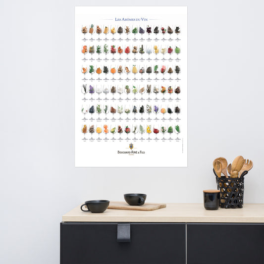 Poster pop chart Les Arômes du Vin DrinkandArt