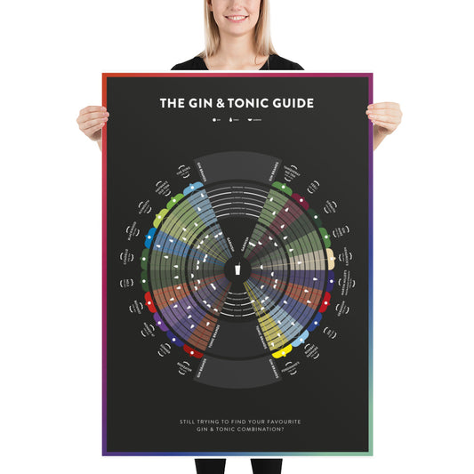 Poster pop chart The Gin & Tonic Guide DrinkandArt