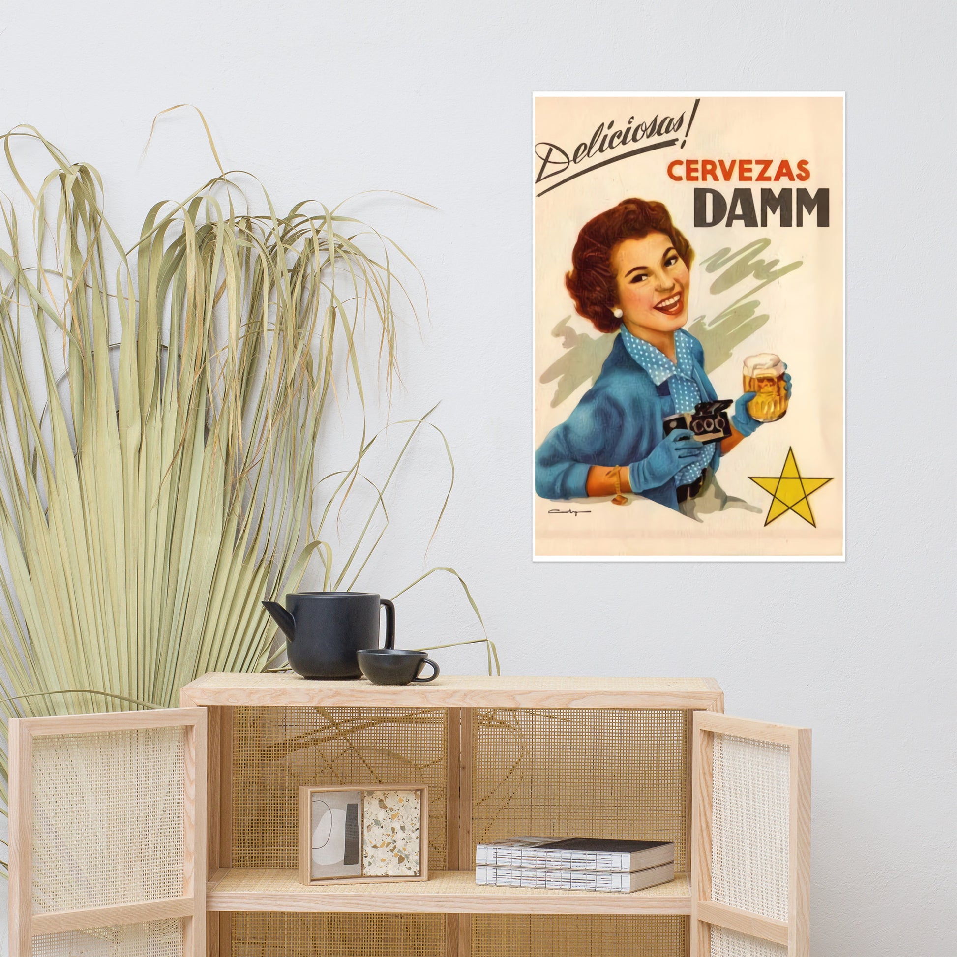 Poster vintage beer estrella damm DrinkandArt