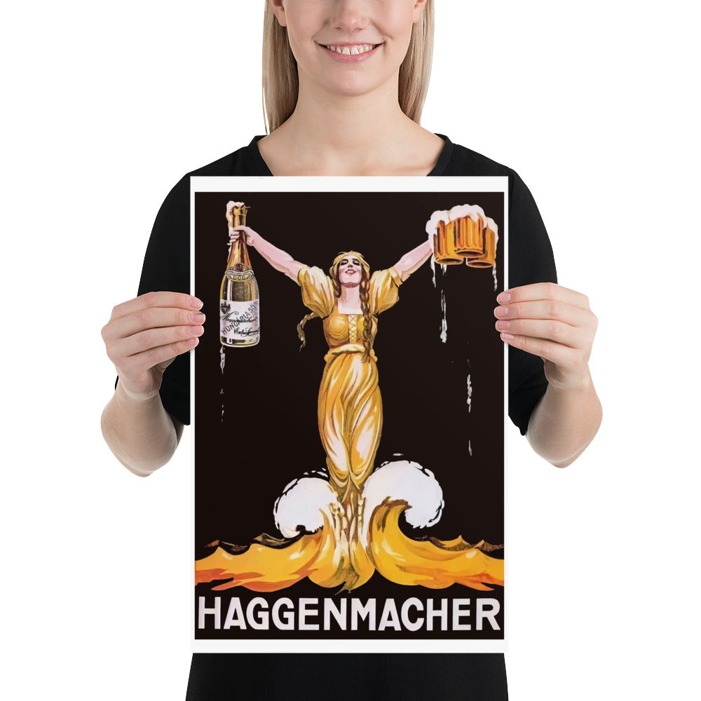 Poster vintage beer haggenmacher DrinkandArt