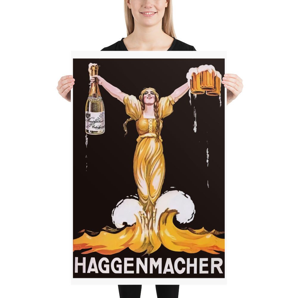 Poster vintage beer haggenmacher DrinkandArt