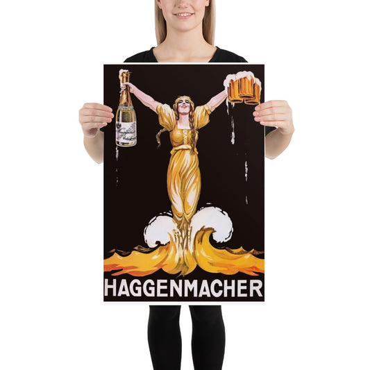 Poster vintage beer haggenmacher DrinkandArt