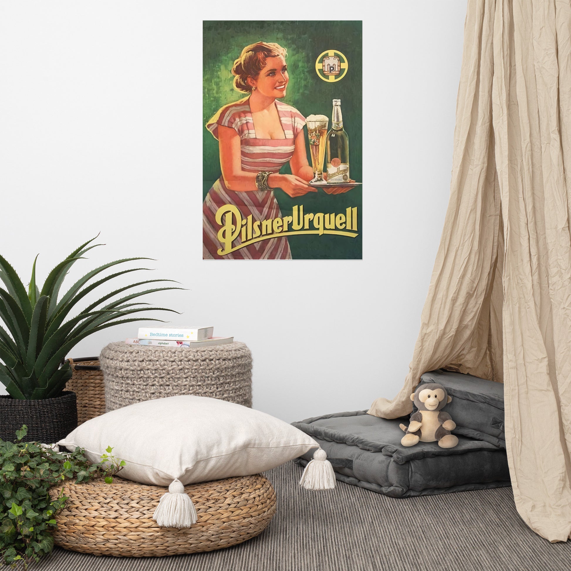 Poster vintage beer pilsner urquell DrinkandArt