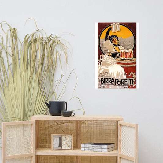 Poster vintage beer poretti DrinkandArt