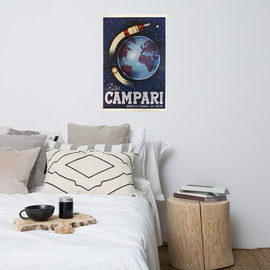 Poster vintage campari earth and space DrinkandArt