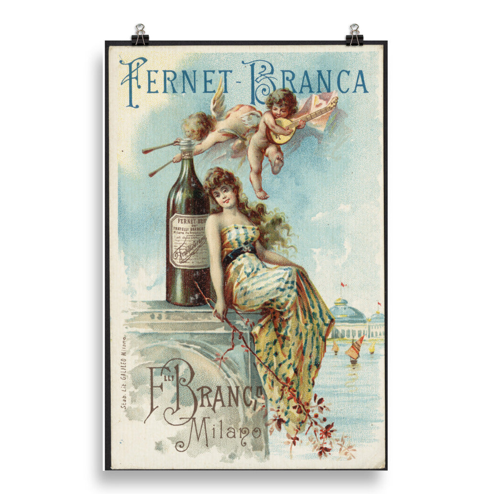 Poster vintage fernet angels DrinkandArt