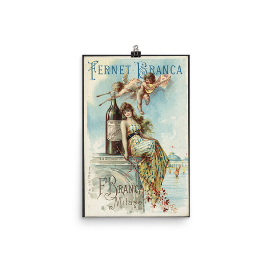 Poster vintage fernet angels DrinkandArt