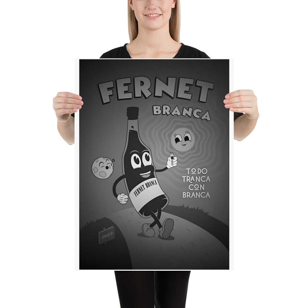 Poster vintage fernet branca old cartoon DrinkandArt